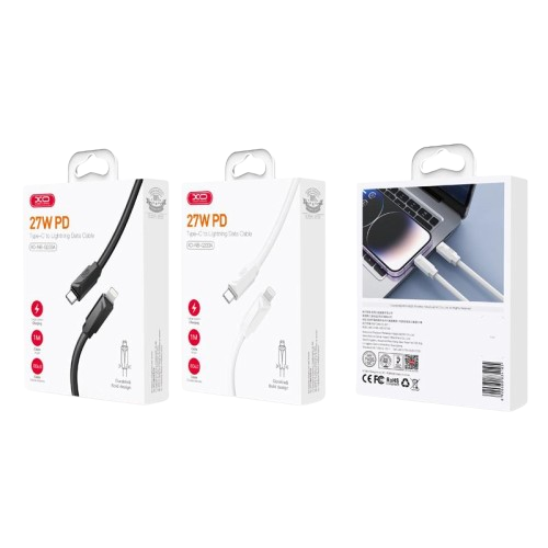 Кабель Type-C to Lightning PD XO NBQ233A 27W 1m White